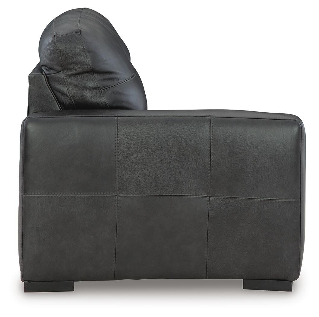 Brindley Pier 5-Piece Sectional in Fog Leather