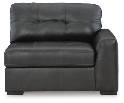 Brindley Pier 5-Piece Sectional in Fog Leather