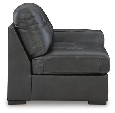 Brindley Pier 4-Piece Sectional in Fog Leather