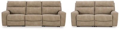 Next-Gen Durapella 3-Piece Sectional Sofa and 2-Piece Sectional Loveseat in Sand