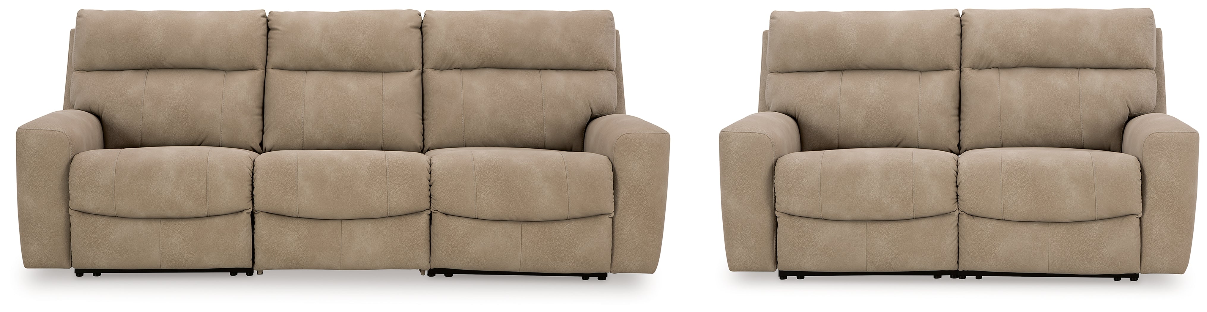 Next-Gen Durapella 3-Piece Sectional Sofa and 2-Piece Sectional Loveseat in Sand