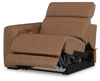 Magic Man 5-Piece Power Reclining Sectional in Caramel