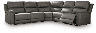 Bleckley 5-Piece Power Reclining Sectional in Anchor Leather