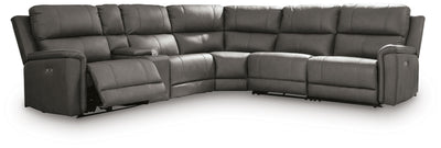 Bleckley 6-Piece Power Reclining Sectional in Anchor Leather