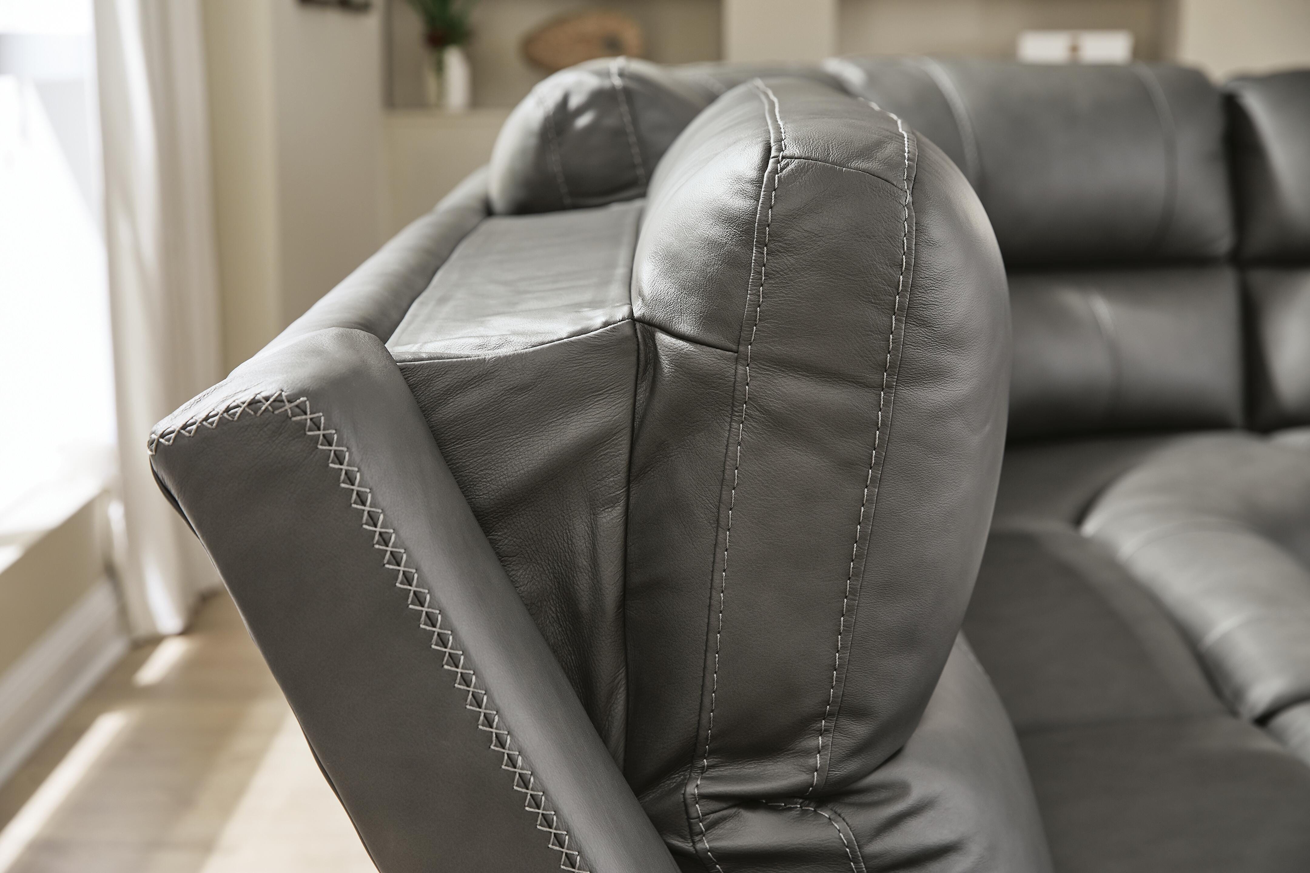 Bleckley 6-Piece Power Reclining Sectional in Anchor Leather