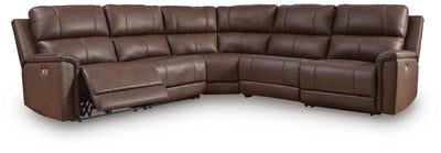 Bleckley 5-Piece Power Reclining Sectional in Espresso Leather