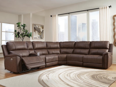 Bleckley 6-Piece Power Reclining Sectional in Espresso Leather