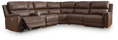 Bleckley 6-Piece Power Reclining Sectional in Espresso Leather