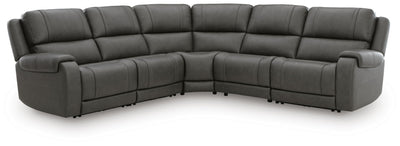 5Z - Pittson 5-Piece Power Reclining Sectional Sofa in Anchor Leather