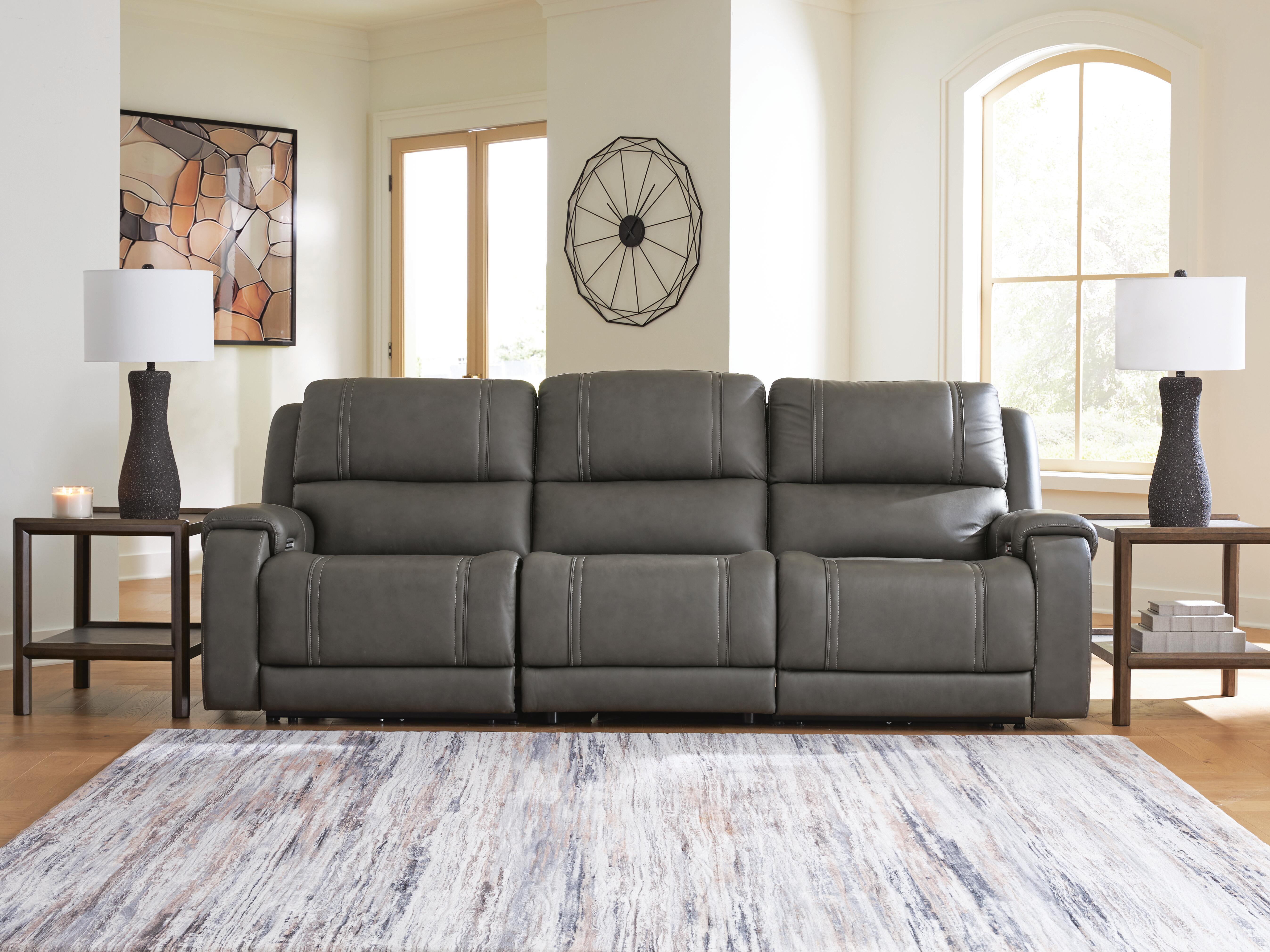 5Z - Pittson 3-Piece Power Sectional Reclining Sofa in Anchor Leather