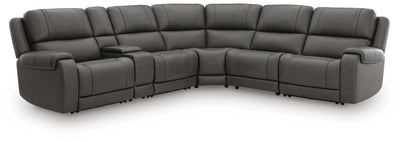 5Z - Pittson 6-Pc. Power Reclining Sectional in Anchor Leather