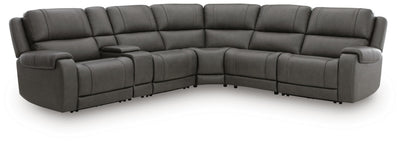 5Z - Pittson 6-Piece Power Reclining Sectional Sofa in Anchor Leather