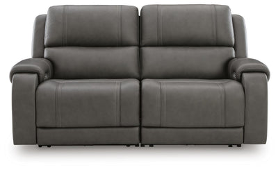 5Z - Pittson 2-Piece Power Reclining Sectional Loveseat in Anchor Leather