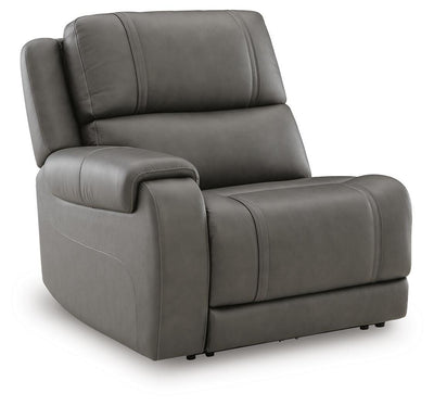 5Z - Pittson 3-Piece Power Reclining Sectional Loveseat with Console in Anchor Leather