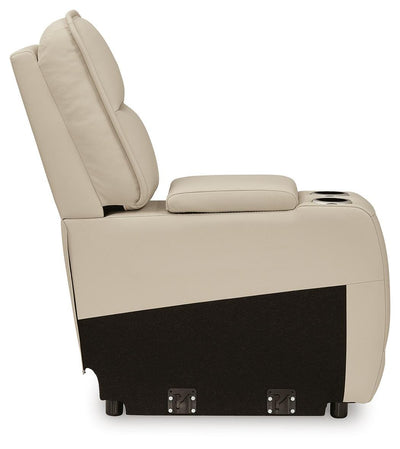 Double Deal 6-Piece Power Reclining Sectional in Almond Leather