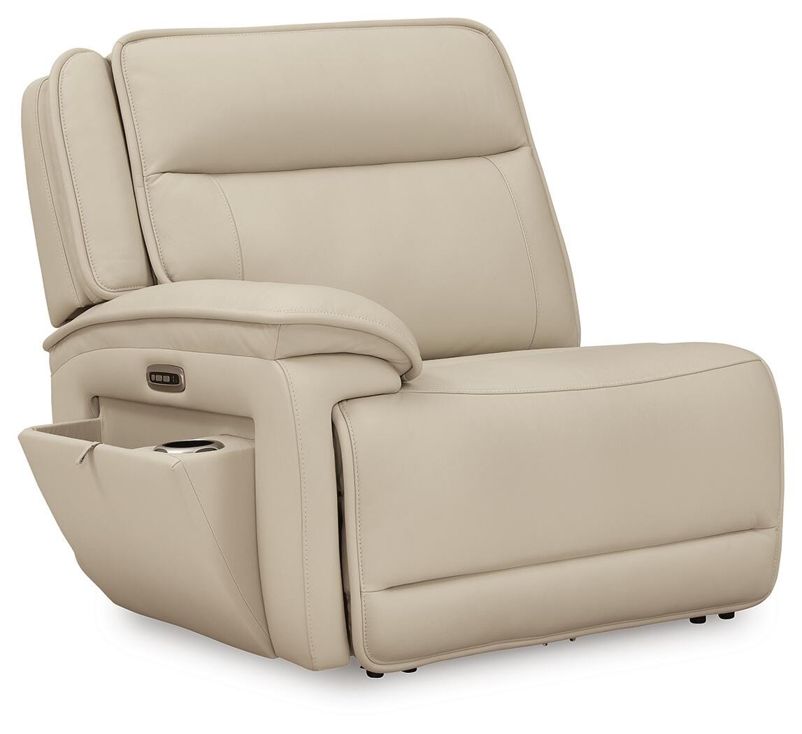 Double Deal 6-Piece Power Reclining Sectional in Almond Leather