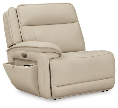 Double Deal 3-Piece Power Reclining Sofa Sectional in Almond Leather