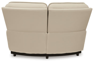Double Deal 6-Piece Power Reclining Sectional in Almond Leather