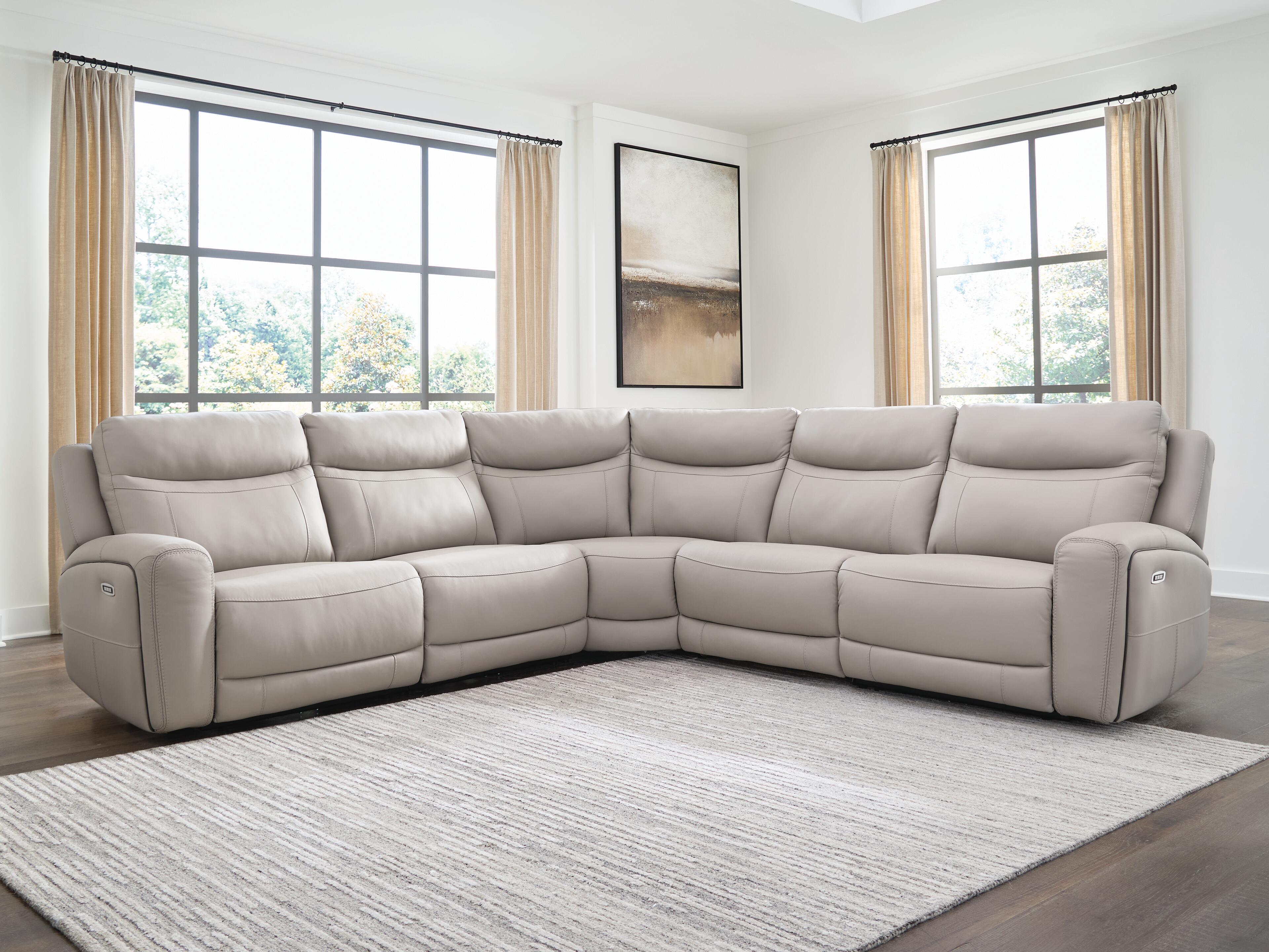 Gravier 5-Piece Power Reclining Sectional in Gray