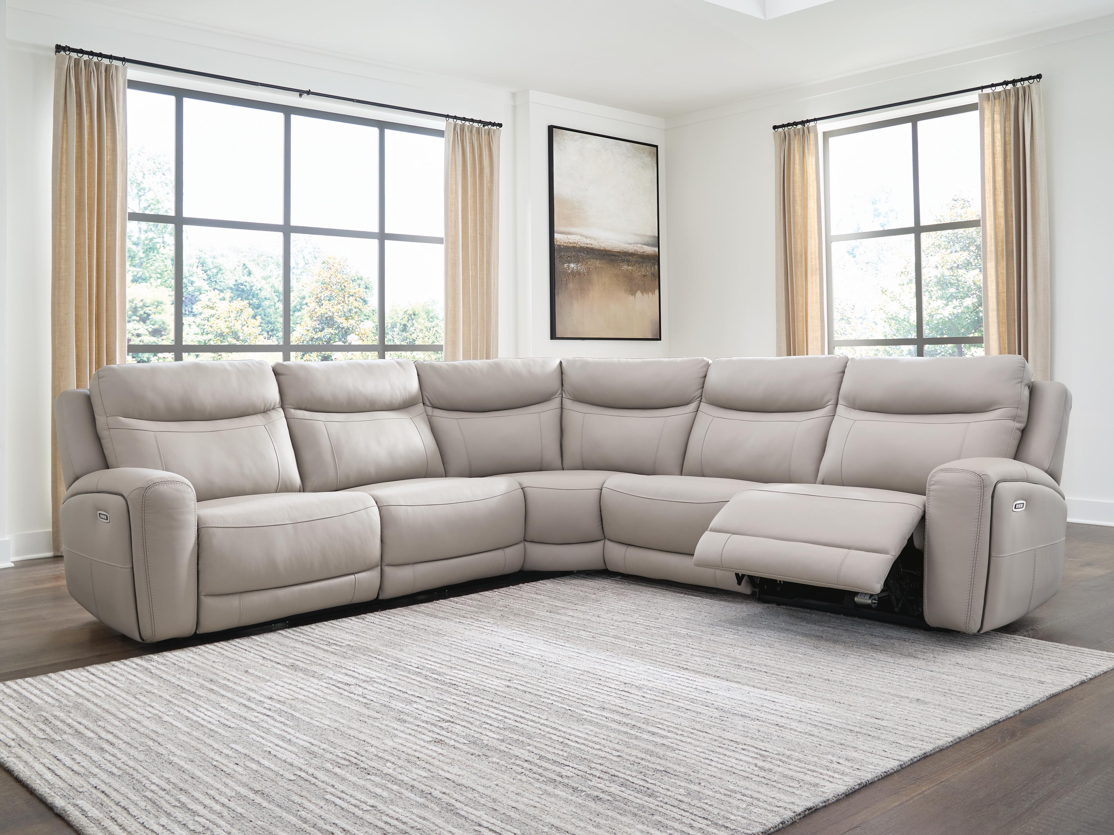 Gravier 5-Piece Power Reclining Sectional in Gray