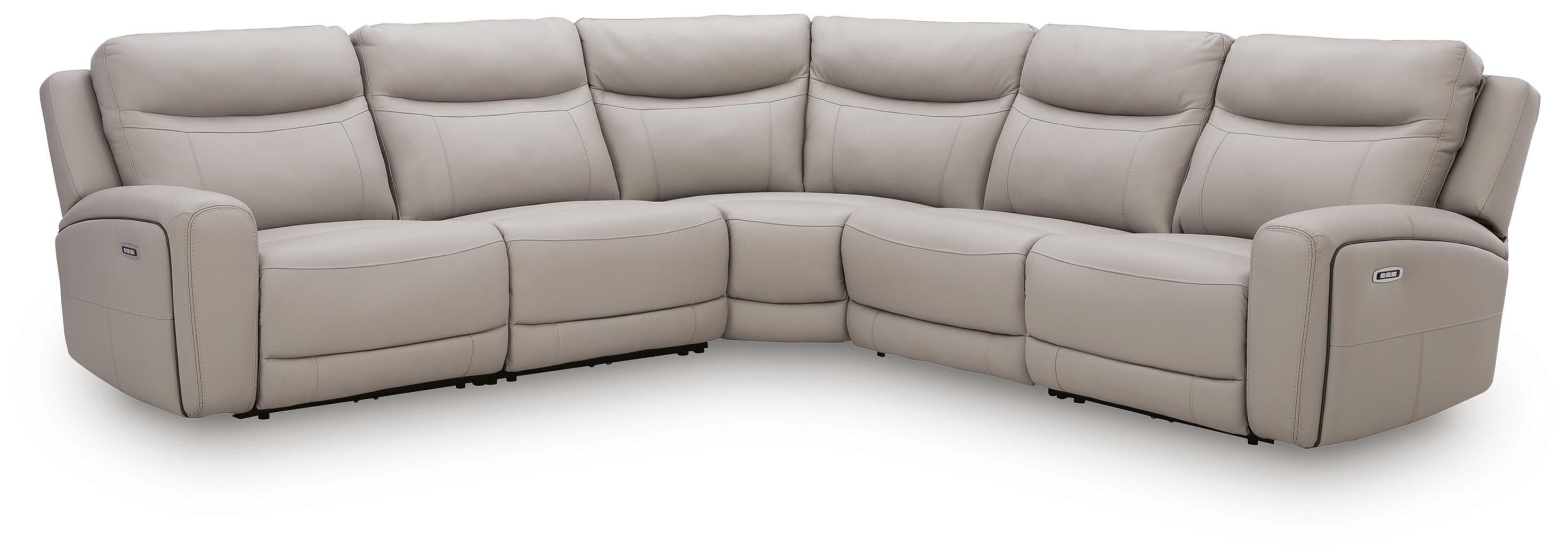 Gravier 5-Piece Power Reclining Sectional in Gray