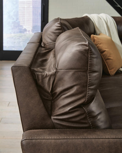 ModZ 6-Piece Power Reclining Sectional with Audio Console in Chocolate