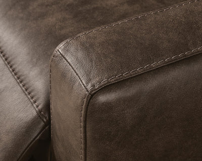 ModZ 6-Piece Power Reclining Sectional w/ Audio Console in Chocolate