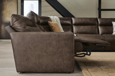 ModZ 5-Piece Power Reclining Sectional Sofa in Chocolate