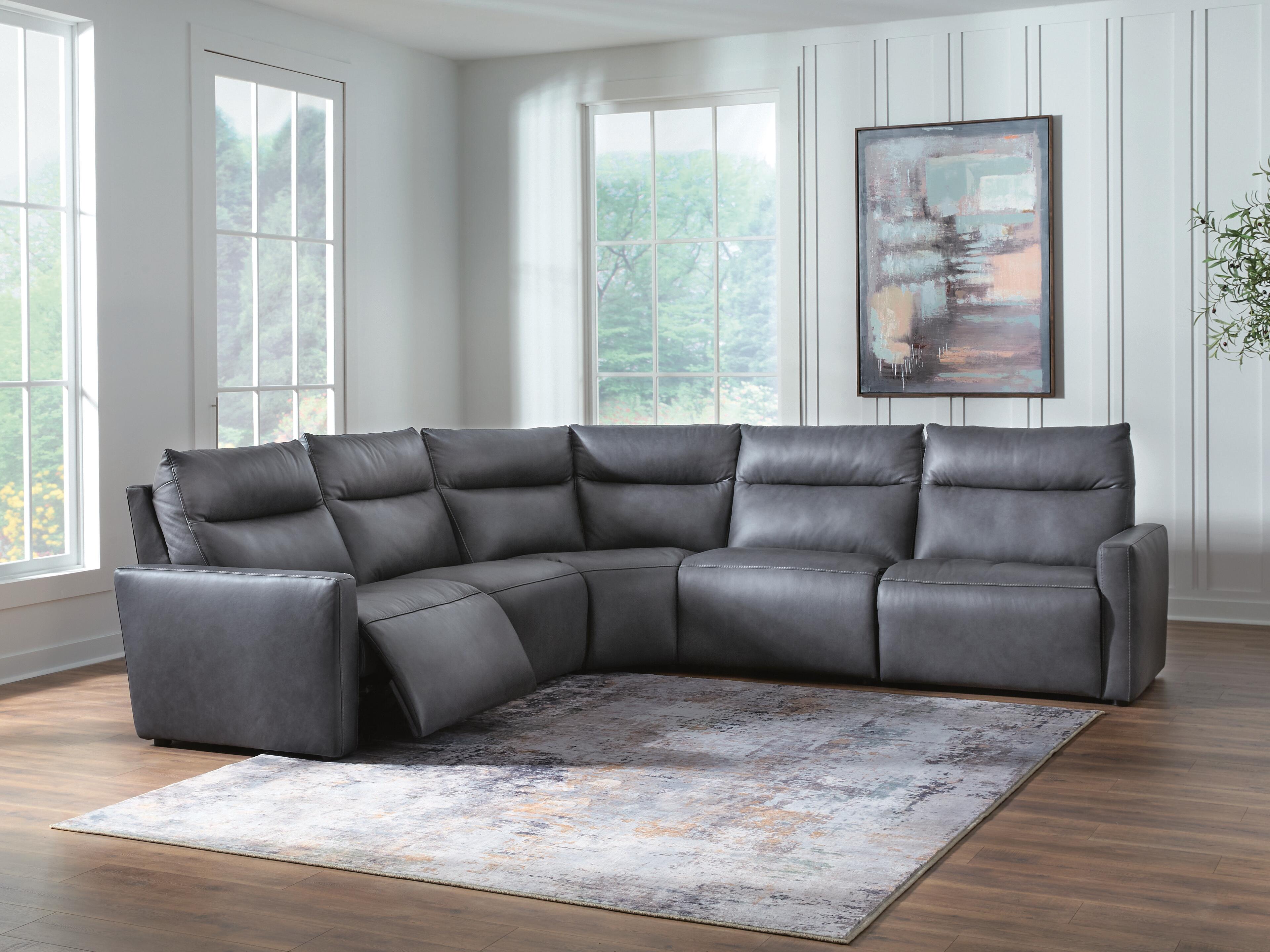ModZ 5-Piece Power Reclining Sectional in Blue