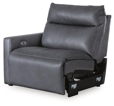 ModZ 7-Piece Power Reclining Sectional with Audio Consoles in Blue