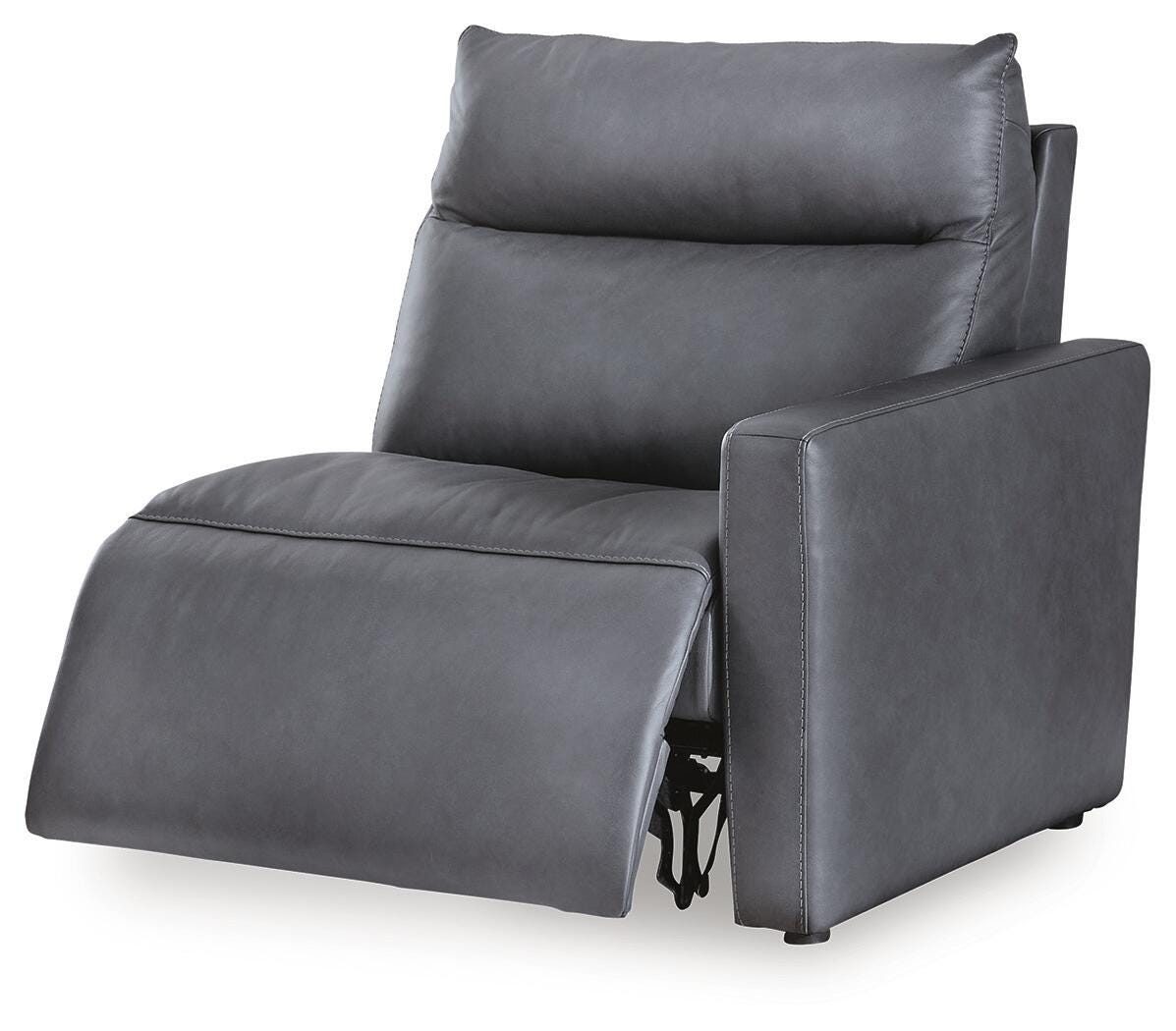 ModZ 7-Piece Power Reclining Sectional with Audio Consoles in Blue