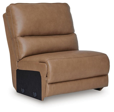 DeepWakes 5-Piece Power Reclining Sectional in Caramel Leather