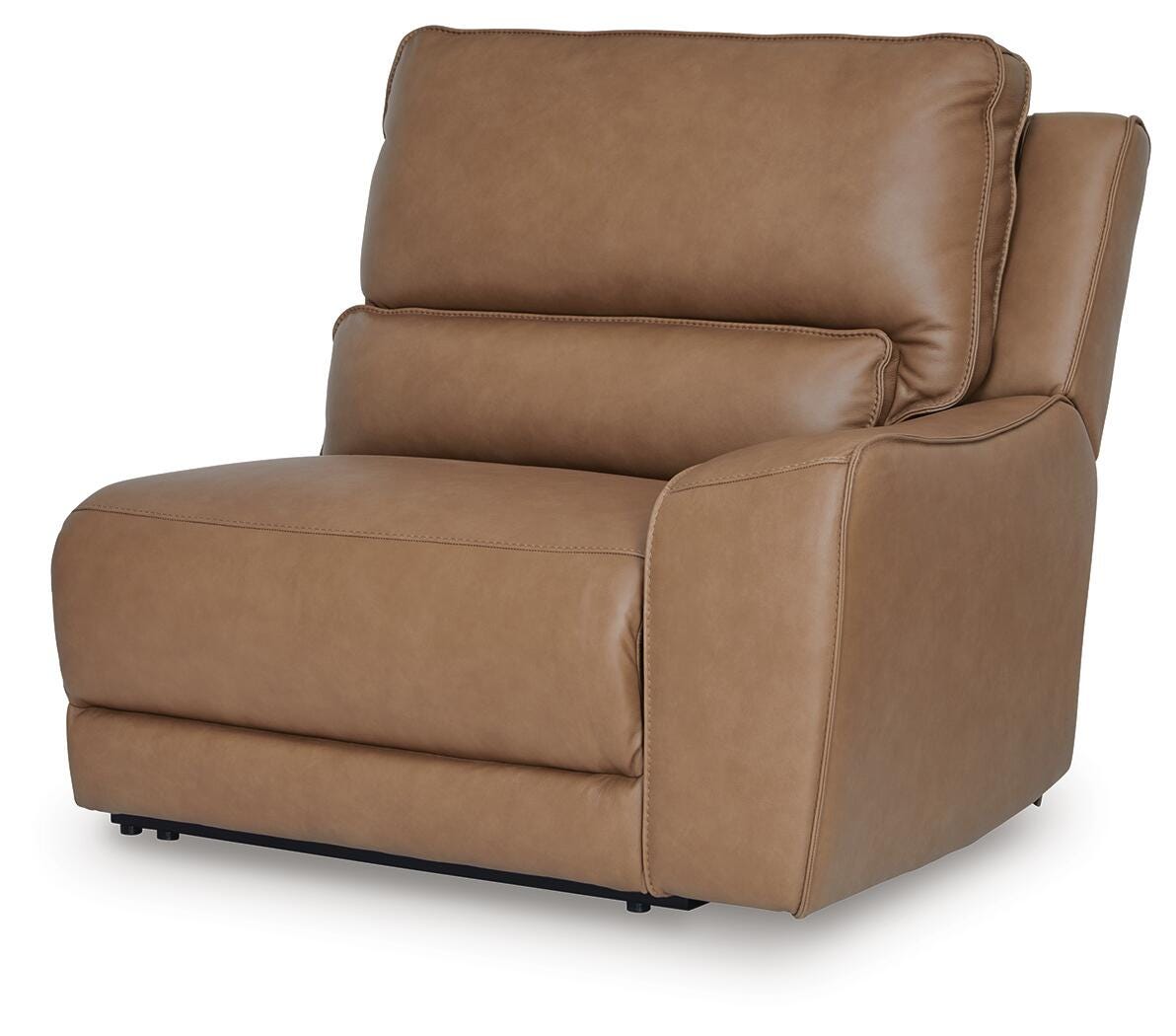 DeepWakes 3-Piece Power Reclining Sectional Sofa in Caramel Leather