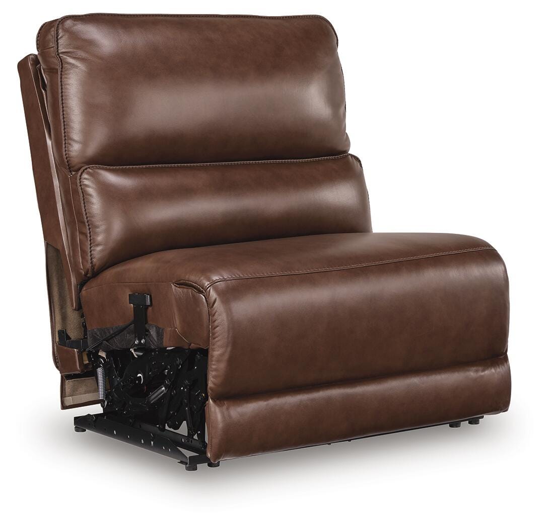DeepWakes 5-Piece Power Reclining Sectional Sofa in Canyon Leather