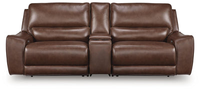 DeepWakes 3-Piece Power Reclining Sectional in Canyon Leather