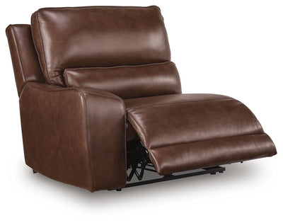 DeepWakes 6-Piece RAF Chaise Reclining Sectional in Canyon Leather