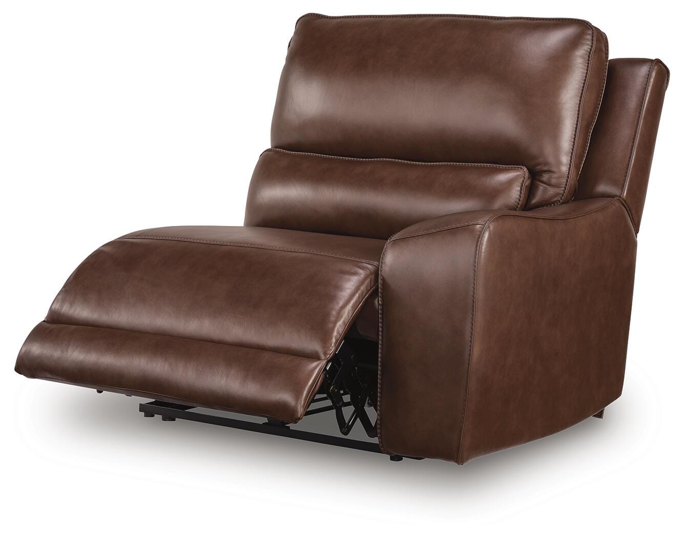 DeepWakes 3-Piece LAF Chaise Power Reclining Sectional in Canyon Leather