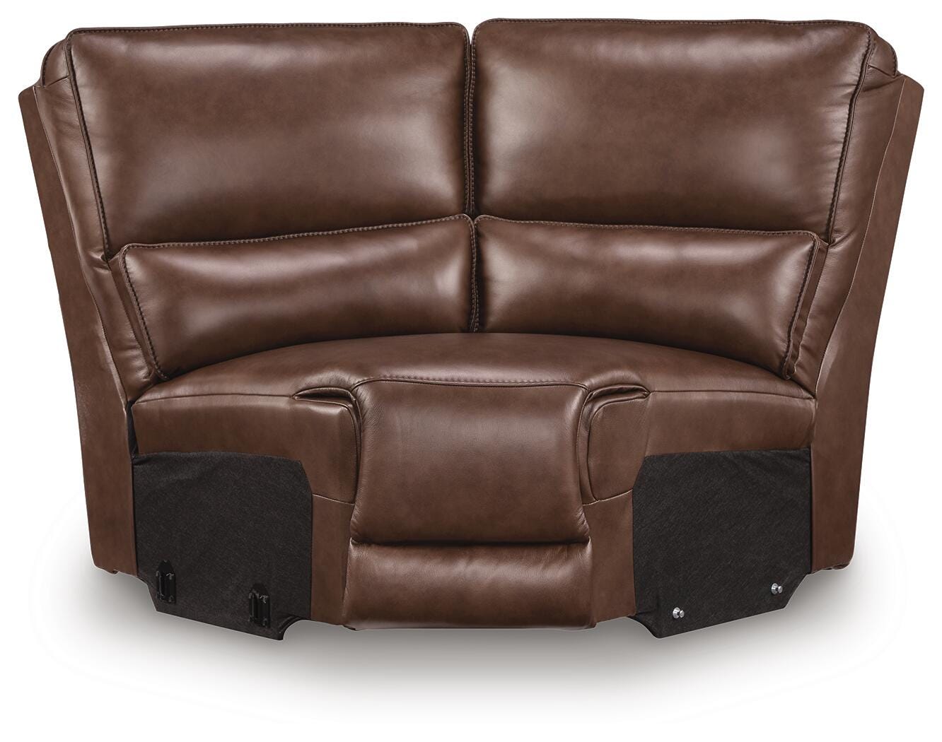 DeepWakes 6-Piece RAF Chaise Reclining Sectional in Canyon Leather