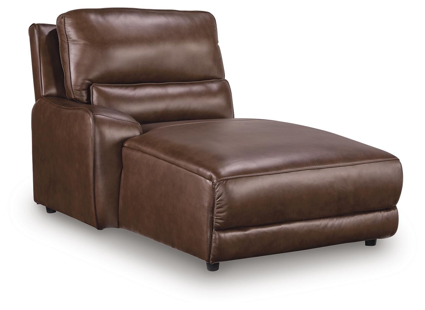 DeepWakes 3-Piece LAF Chaise Power Reclining Sectional in Canyon Leather