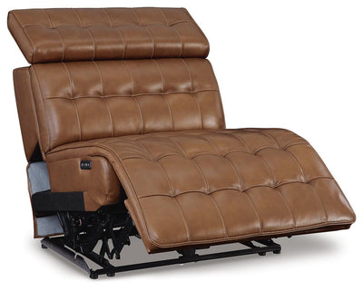 Temmpton 6-Piece Power Reclining Sectional in Chocolate Leather