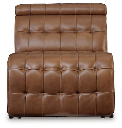 Temmpton 5-Piece Power Reclining Sectional in Chocolate Leather