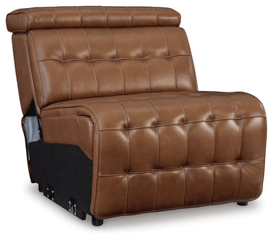 Temmpton 6-Piece Power Reclining Sectional in Chocolate Leather