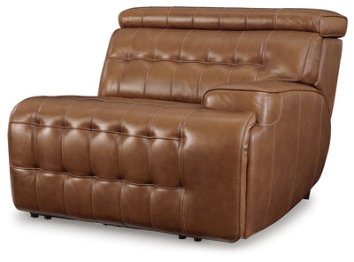 Temmpton 5-Piece Power Reclining Sectional in Chocolate Leather