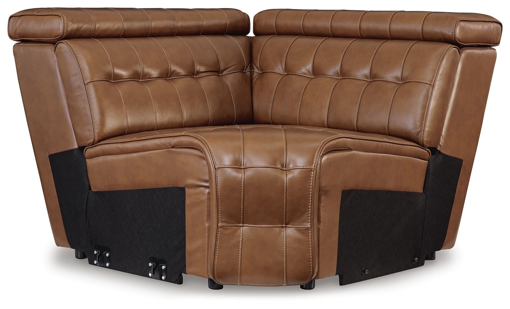 Temmpton 5-Piece Power Reclining Sectional in Chocolate Leather