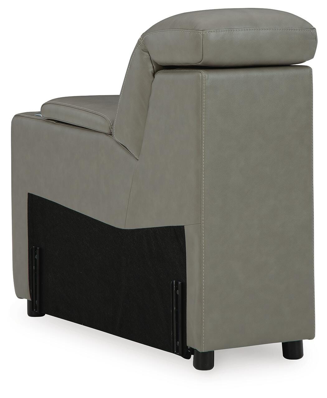 Correze 3-Piece Power Reclining Sectional with Chaise in Gray Leather
