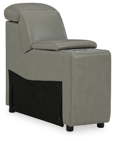 Correze 3-Piece Power Reclining Sectional with Chaise in Gray Leather