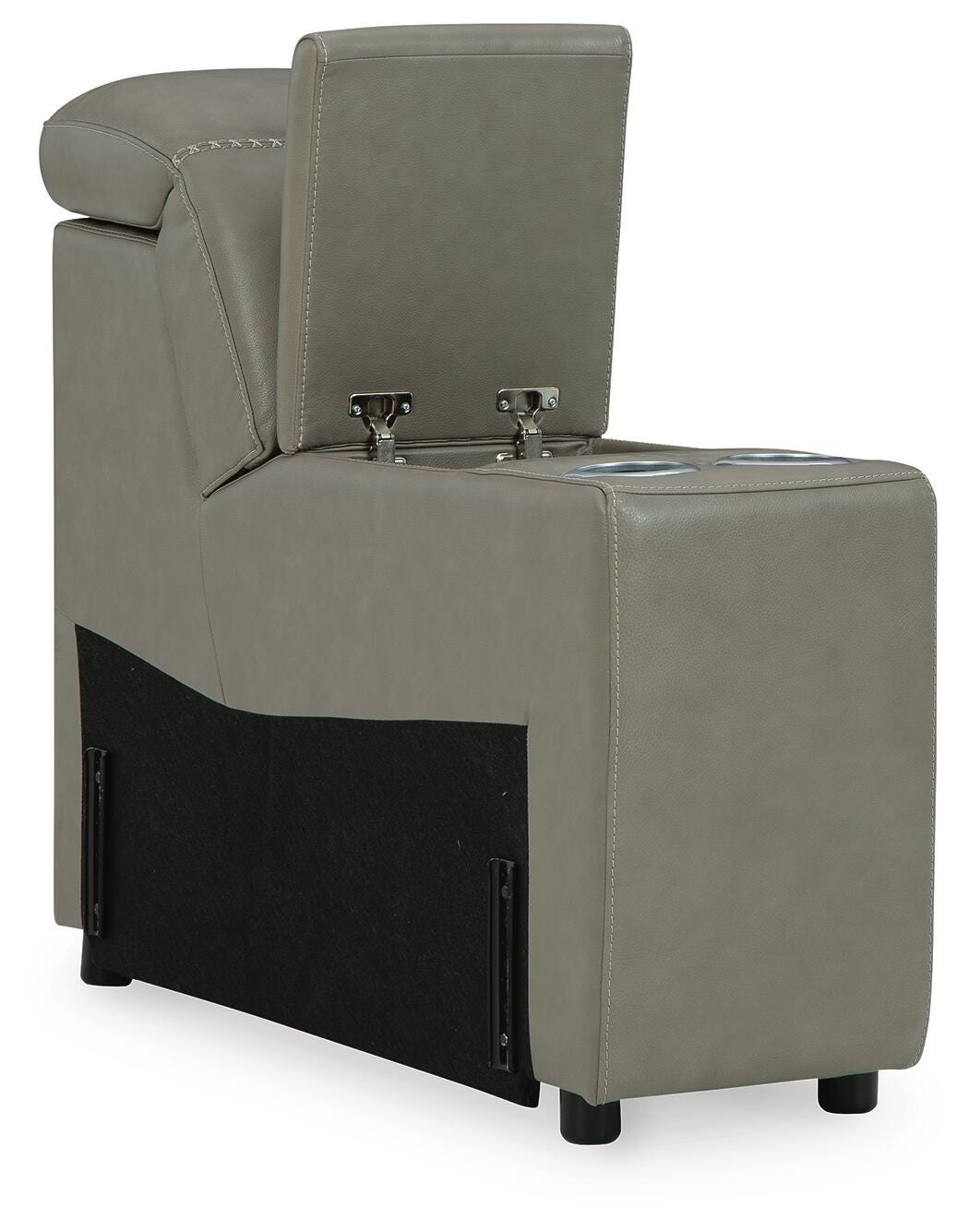 Correze 3-Piece Power Reclining Sectional with Chaise in Gray Leather
