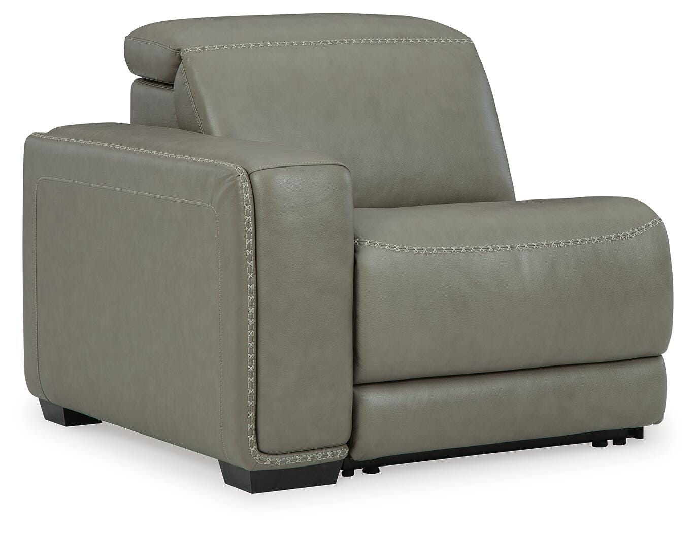 Correze 3-Piece Power Reclining Sectional Sofa in Gray Leather