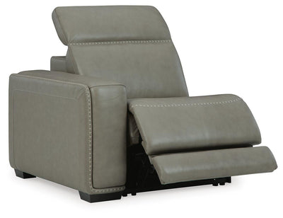 Correze 3-Piece Power Reclining Sectional with Chaise in Gray Leather