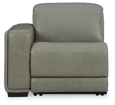 Correze 3-Piece Power Reclining Sectional Sofa in Gray Leather